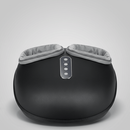 Masseur de pieds Shiatsu FootRelax avec chaleur, rouleaux rotatifs et 3 modes de massage pour une détente profonde des pieds.